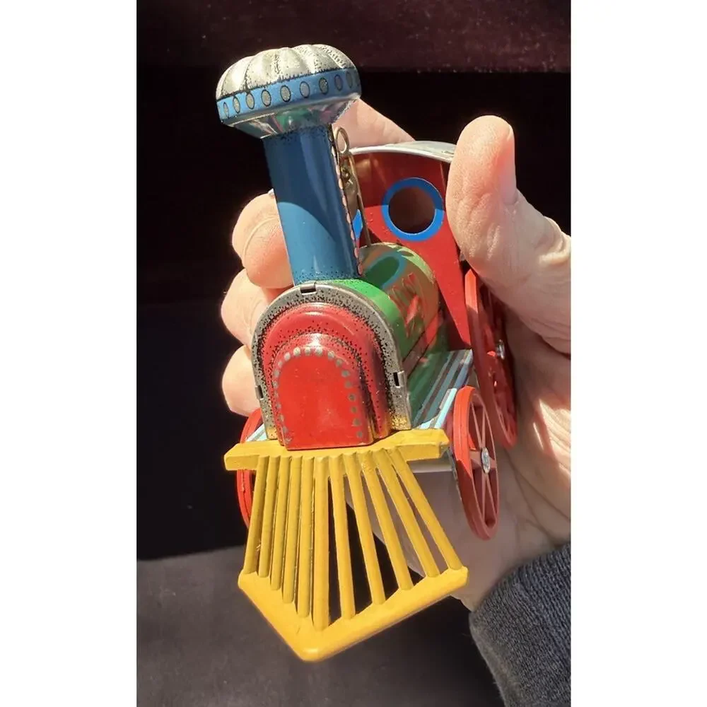 Vintage Tin Locomotive Ornament 1987 Hallmark Train Artist Signed No Box Lo10